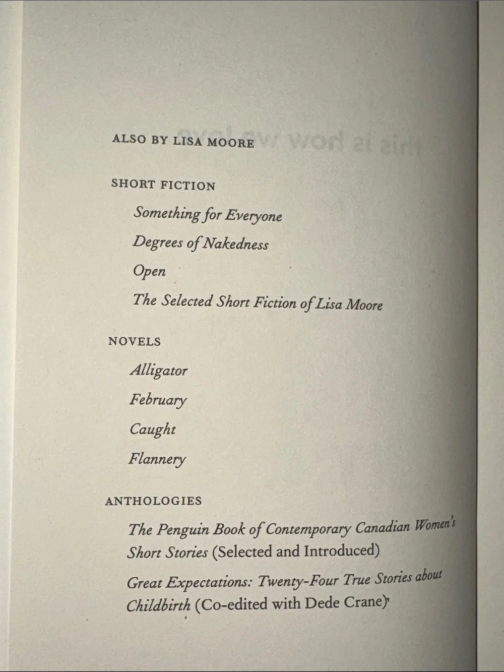 This Is How We Love - Lisa Moore hardcover Book - Picture 7 of 13